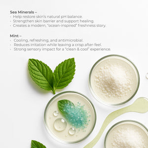 Sky blue - sea minerals and mint