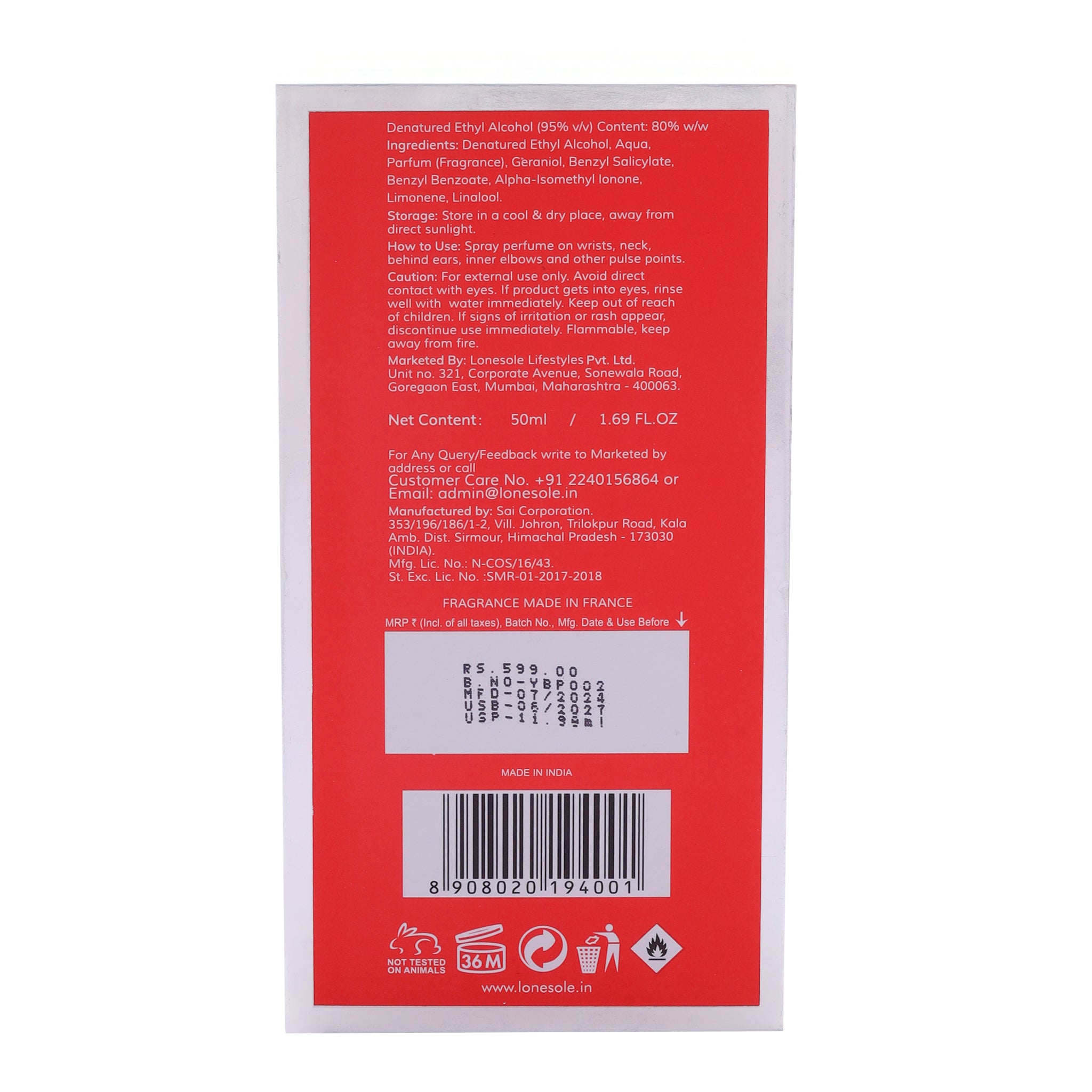 Red coral - citrus, floral, warm and woody notes