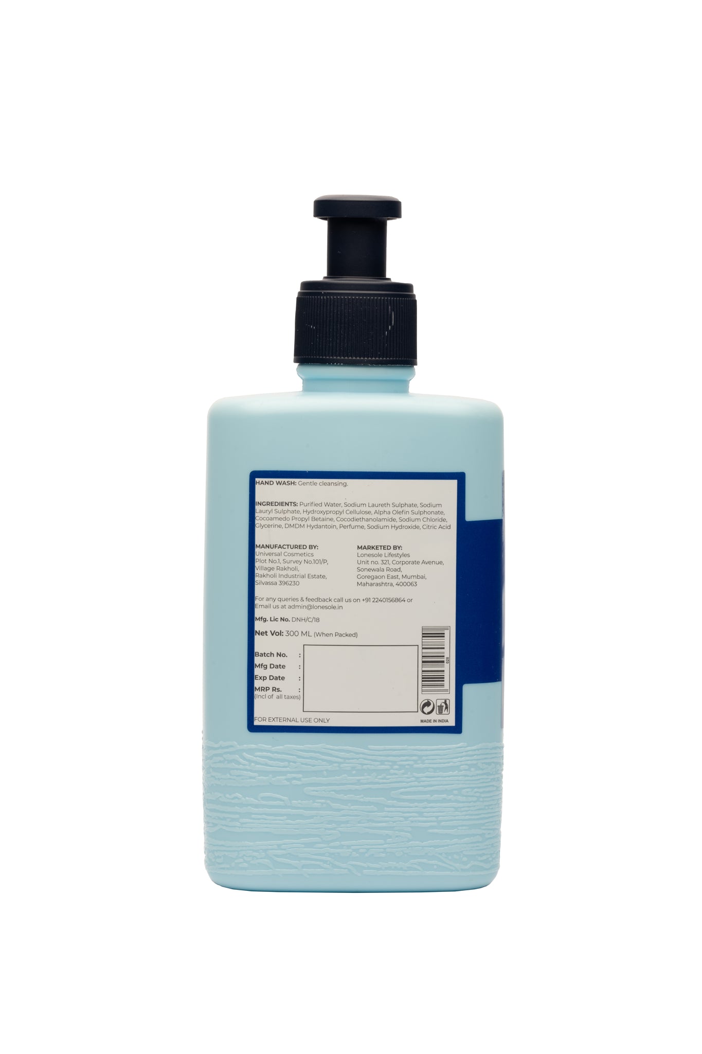 Sky Blue Handwash by Lonesole with Sea Minerals and Mint